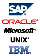 SAP, Oracle, Microsoft, Unix, and IBM